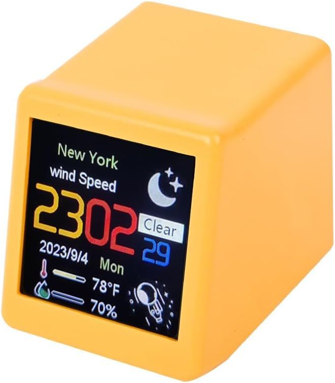 Intelligent Weather Clock Wifi Small Tv Modeling Clock Creative Digital Ornaments Mini Clock