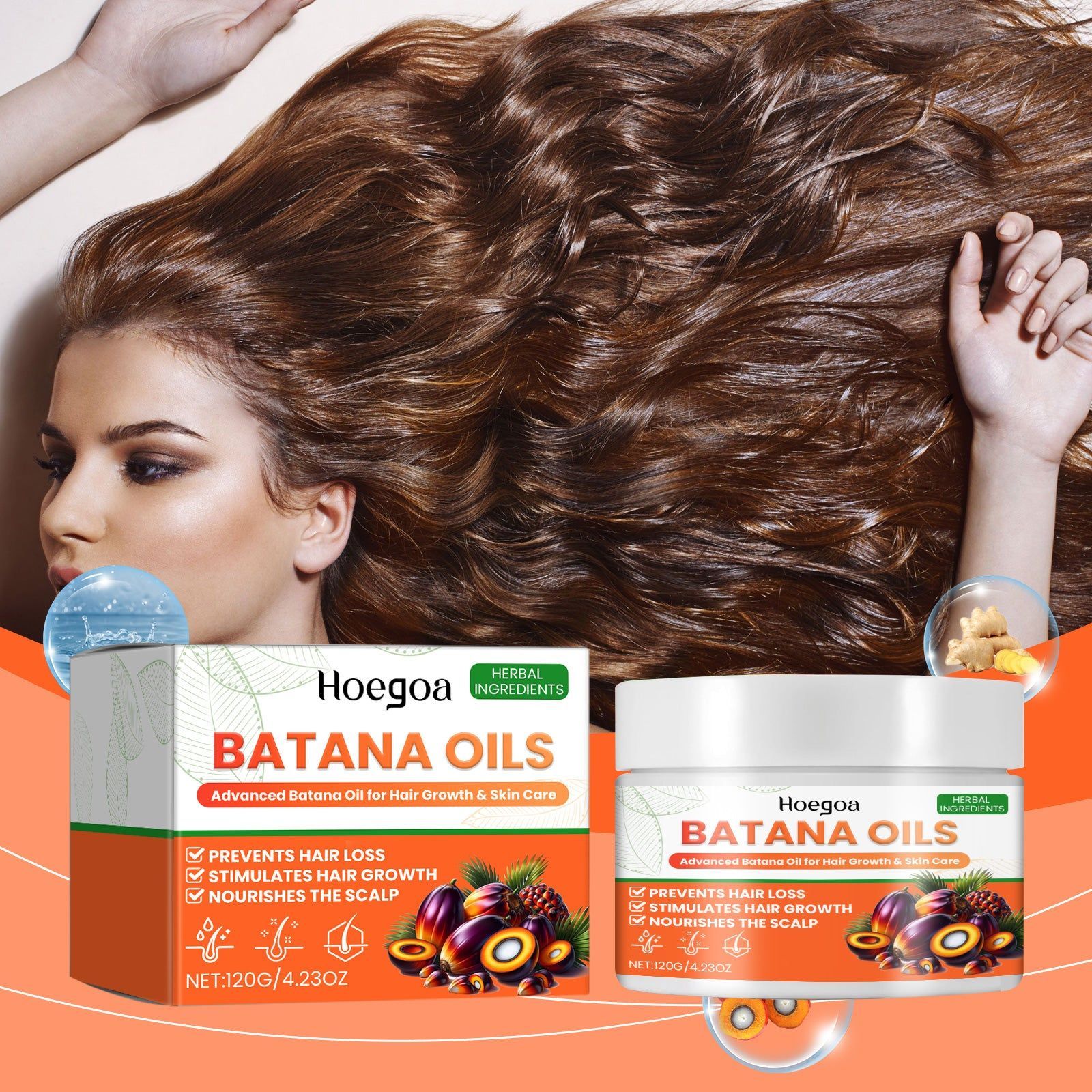 Batana Hair Oil for Tight Hair, Nourishing Hair Care, Thicker, Shinier, Stronger Hair ,120g