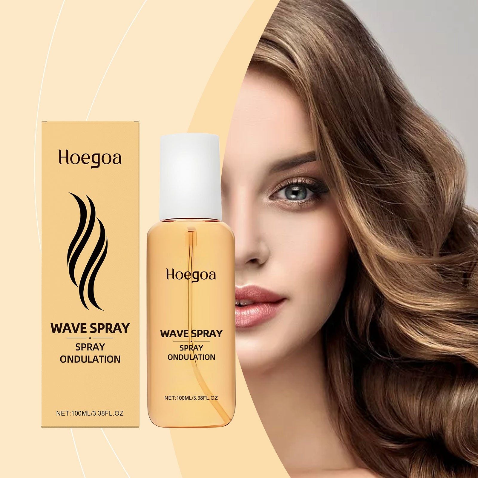 Curly Hair Styling Spray, Moisturizing, Long-Lasting Hold, Natural Shine ,100ml