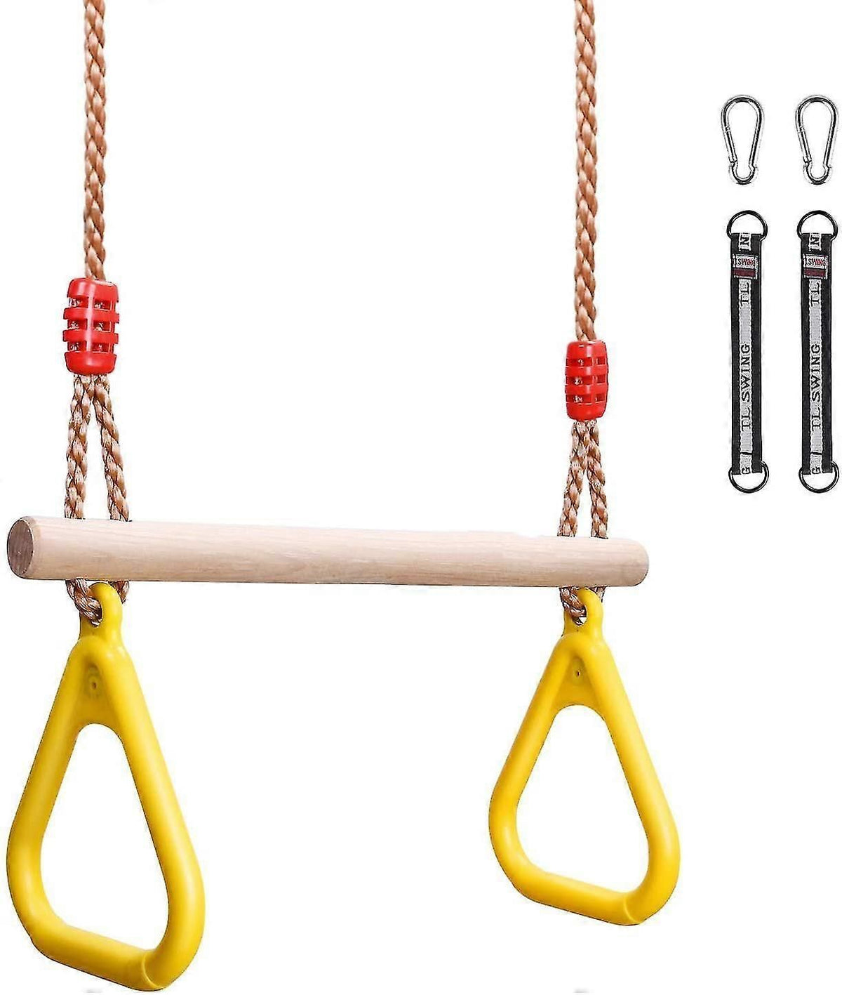 Kids Trapeze Bar With Gym Rings for Climbing Frames
