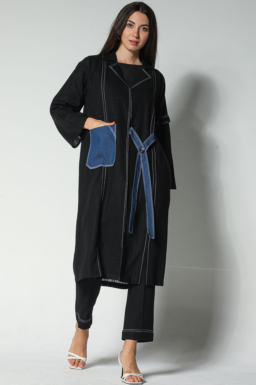 MOiSTREET Navy Denim Pocket  Travel Set