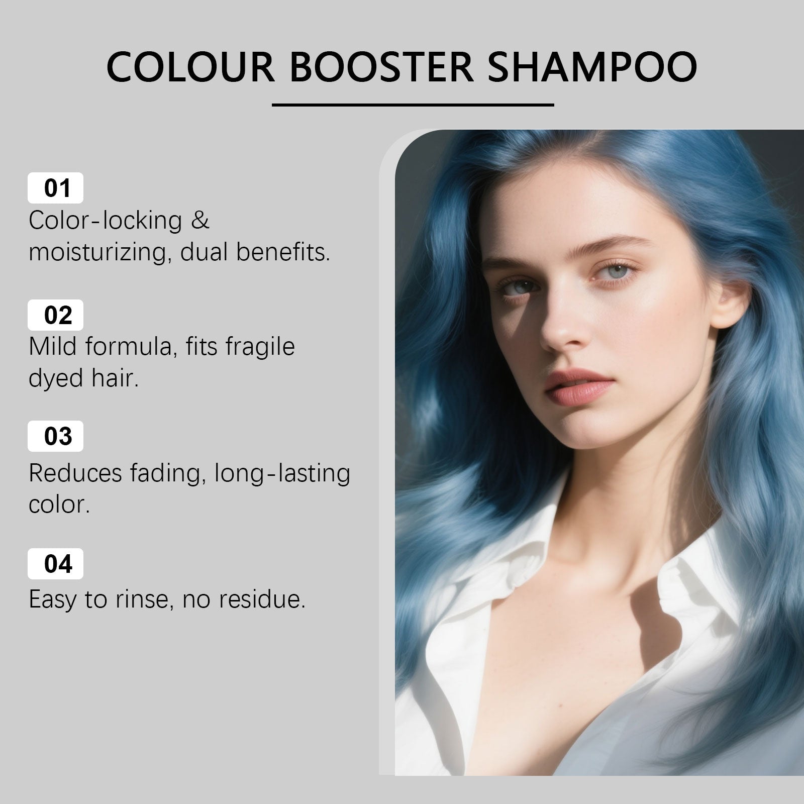 Blue Hair Shampoo, Hair Care for Vibrant, Smooth, Color-Enhancing Hair ,100g