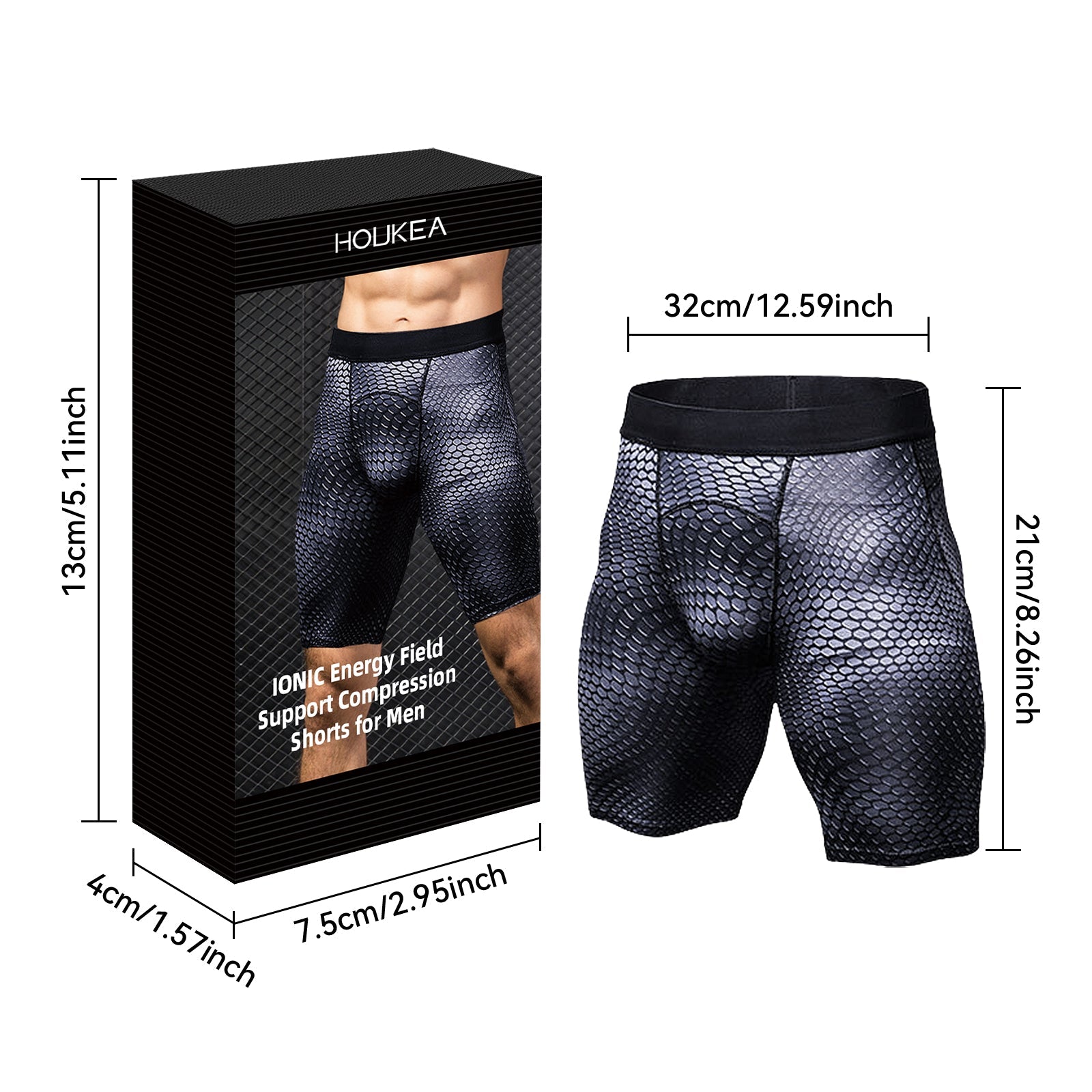 Men's Breathable Tourmaline Underwear, Anti-Wear Elastic Boxer Briefs, Comfortable Sports Underwear ,XL