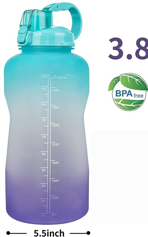 Large Capacity Water Bottle Gradient Fitness Sports Water jug With Time Marker