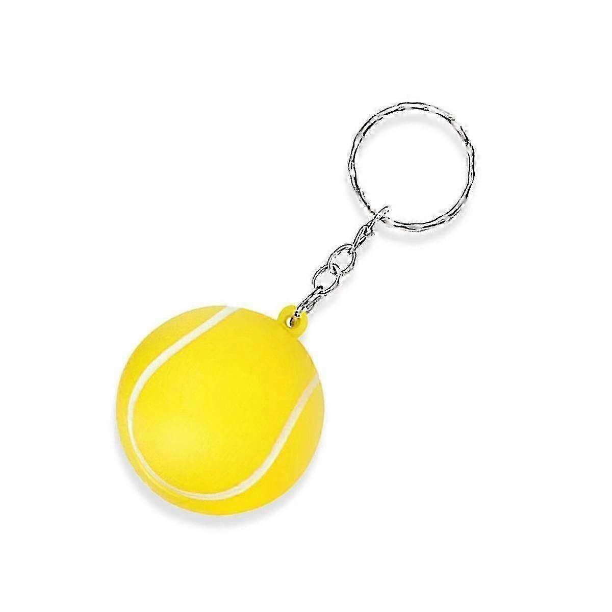 24 Pack Tennis Ball Keychains Mini Stress Relief Sports Ball Carnival Prize Rewards Gifts