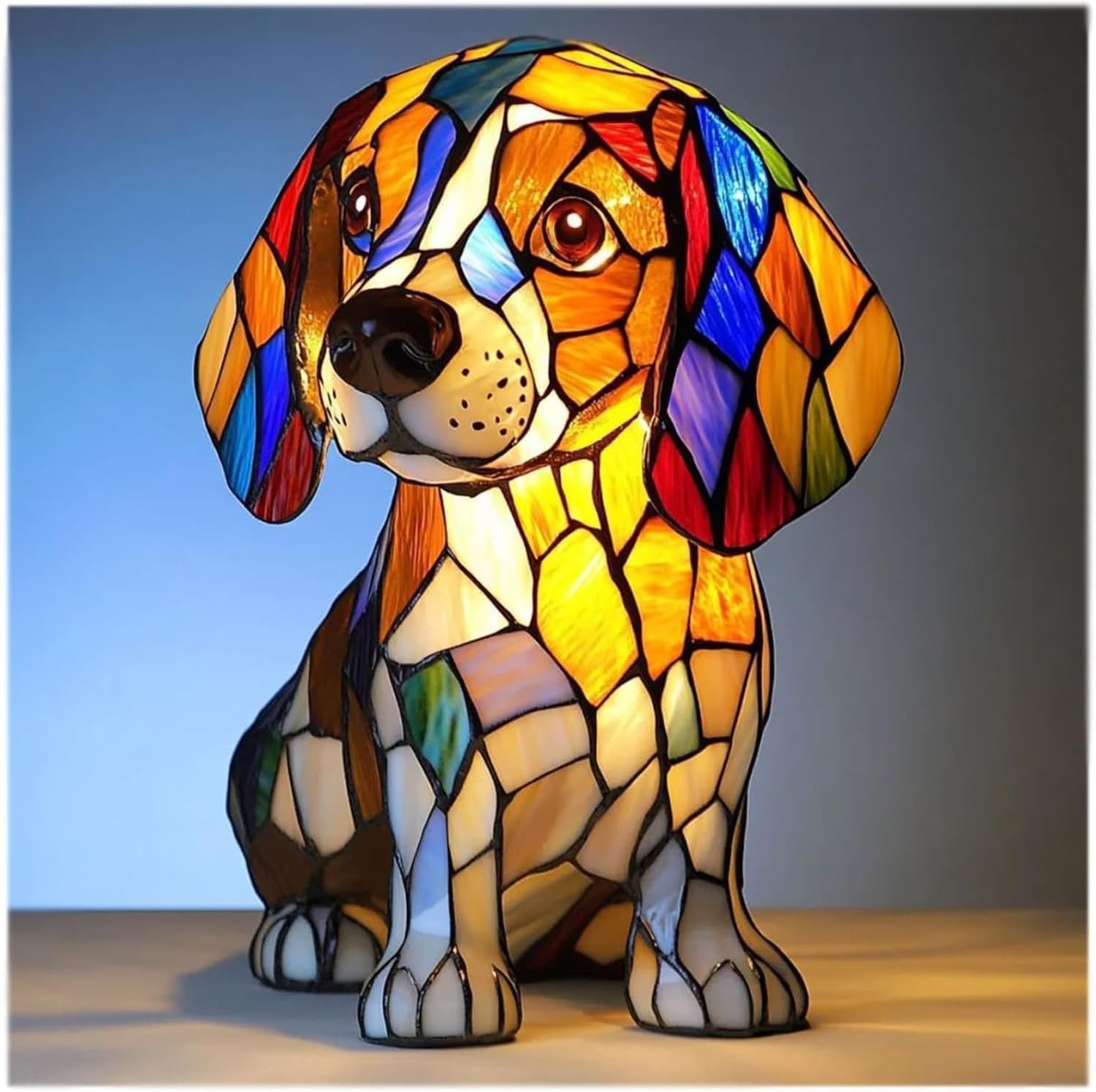 Boxer Dog LED Resin Table Lamp USB Night Light