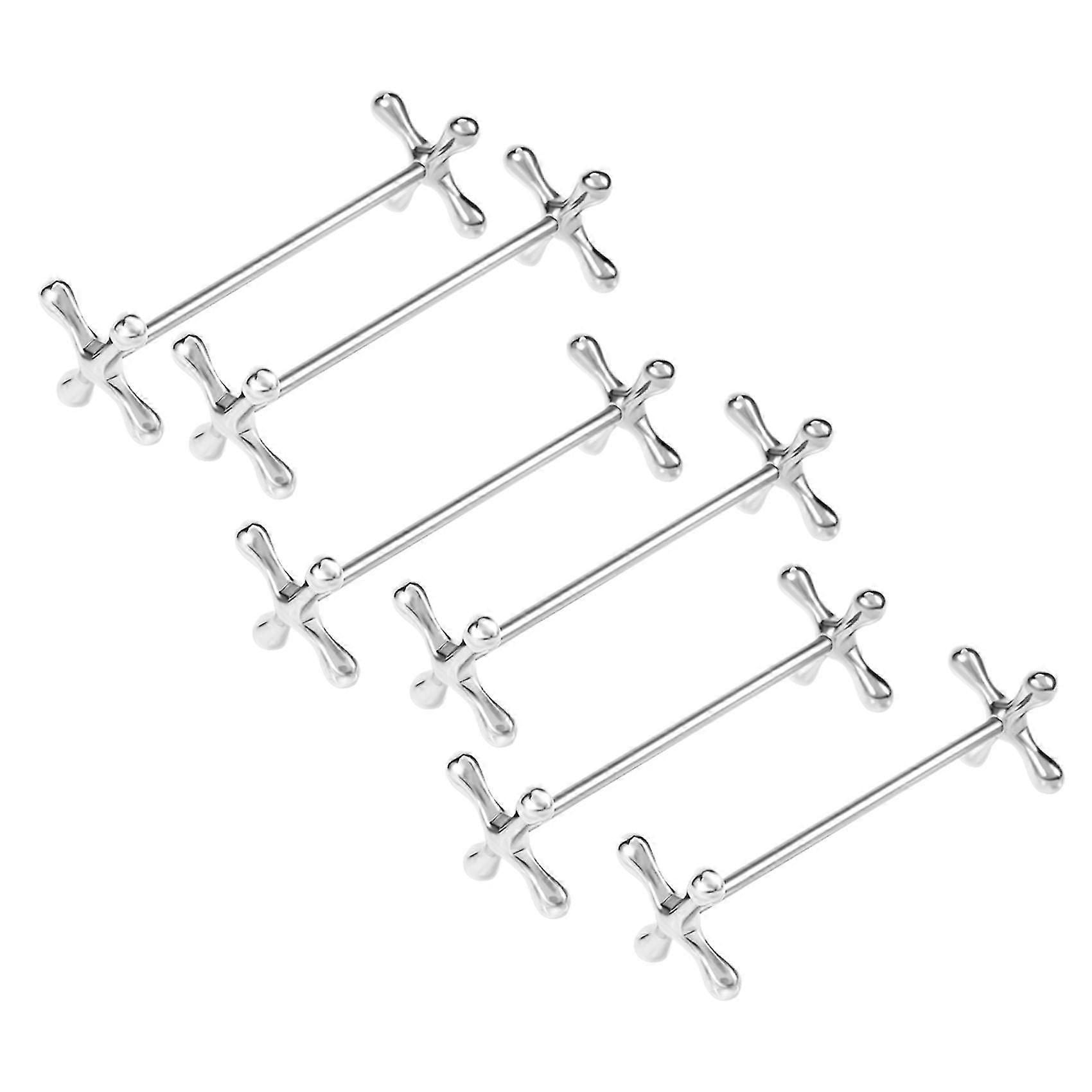 6 Pcs Zinc Alloy Chopsticks Rest Spoons Stand Forks Knifes Holder Rack Stand Metal Craft Table Decoration