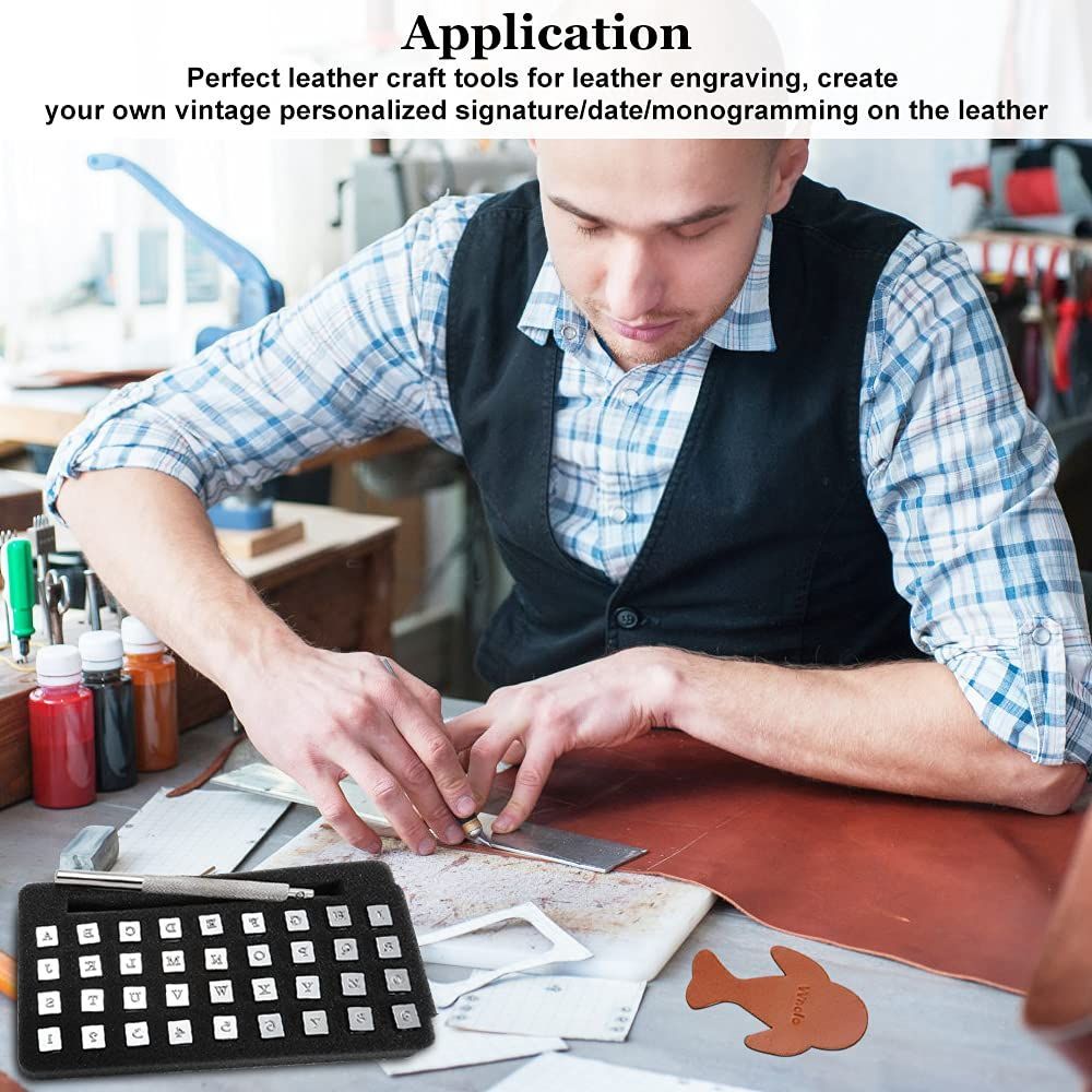 Leather Letter Numbers Stamp Tool Kit Leather Embossing DIY Leather Craft