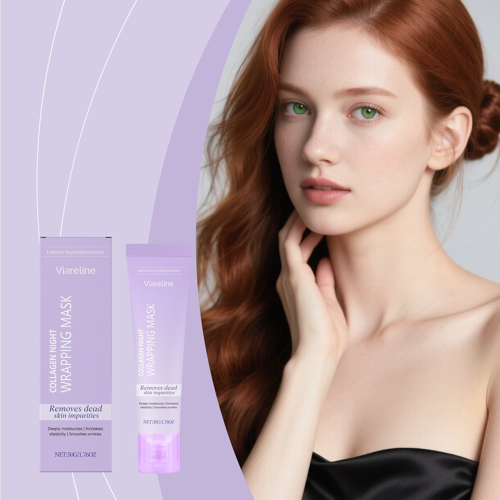 Collagen Peel-Off Mask, Hydrating Moisture, Skin Elasticity, Clear & Smooth ,50g