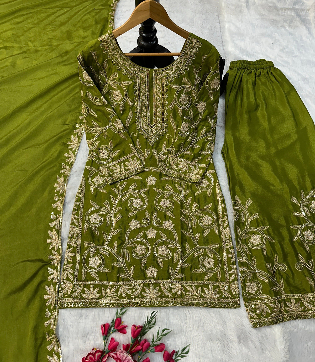 Party Wear Beautiful Top-Bottom And Fancy Dupatta