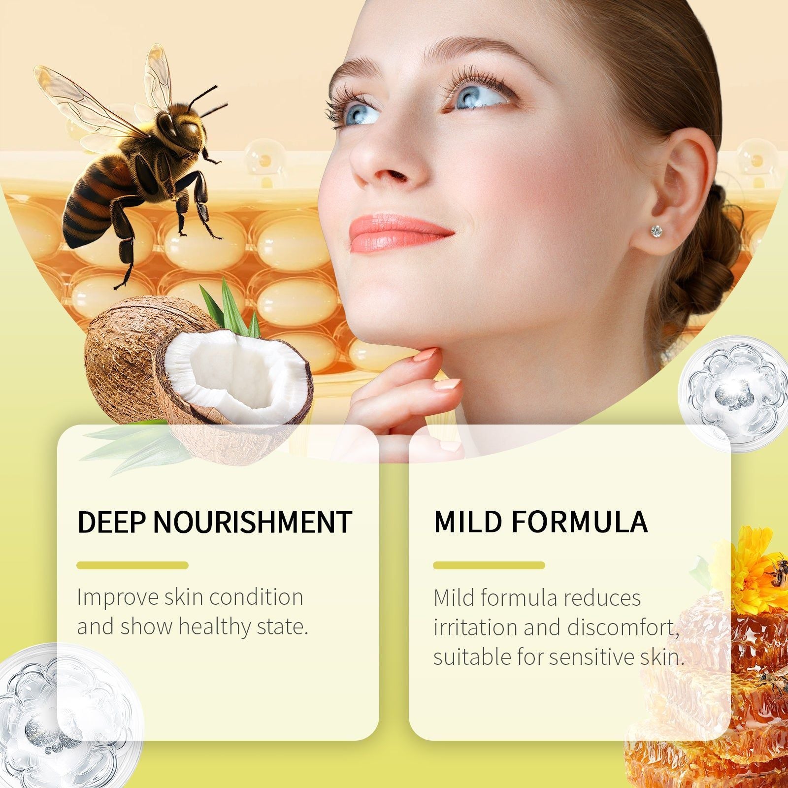 Beesvenom Acne Clearing Cream, Facial Care, Oil Control, Gentle Moisturizer, Sensitive Skin ,50g