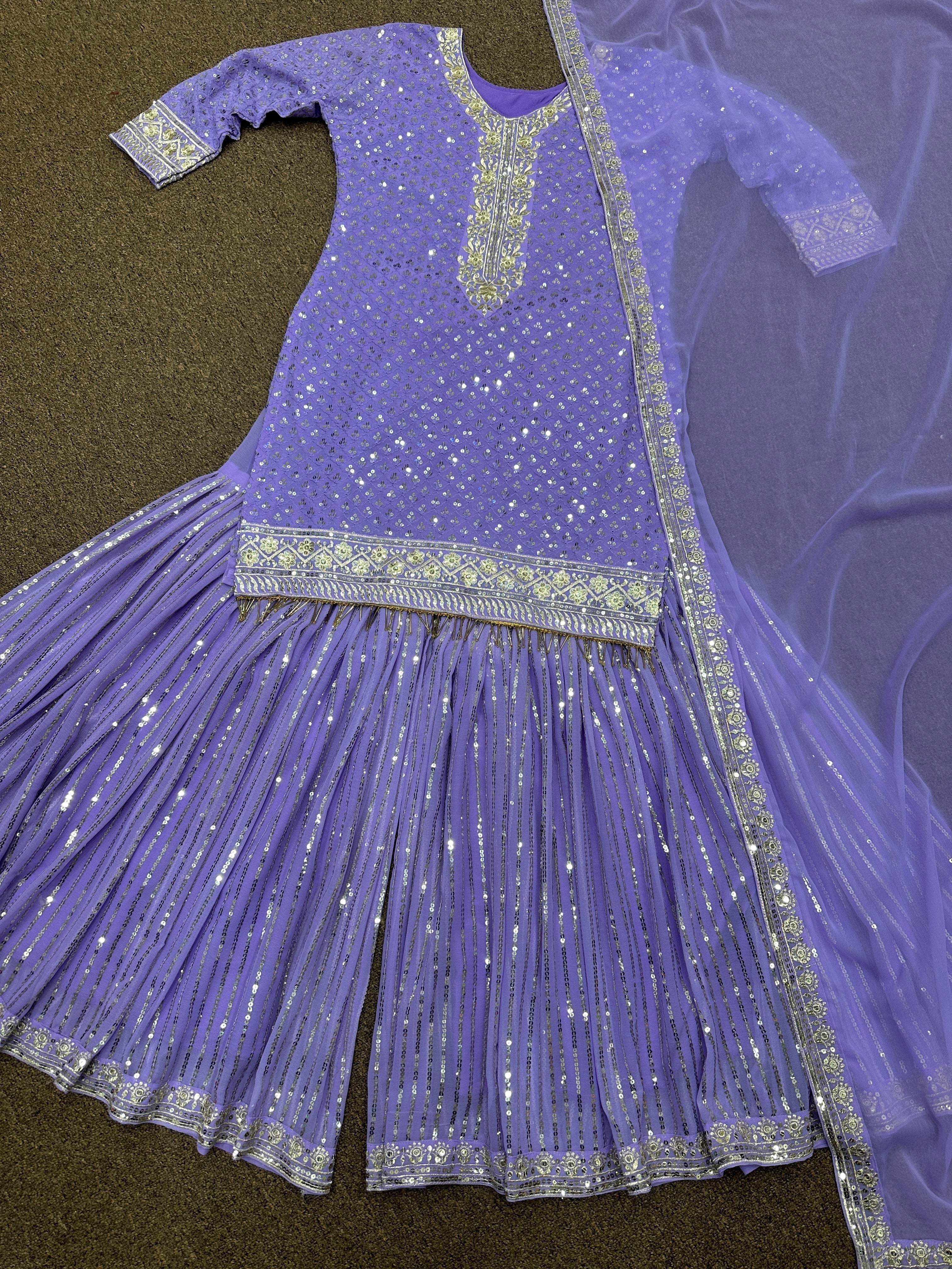 Party Wear Beautiful Top - Sharara With Dupatta