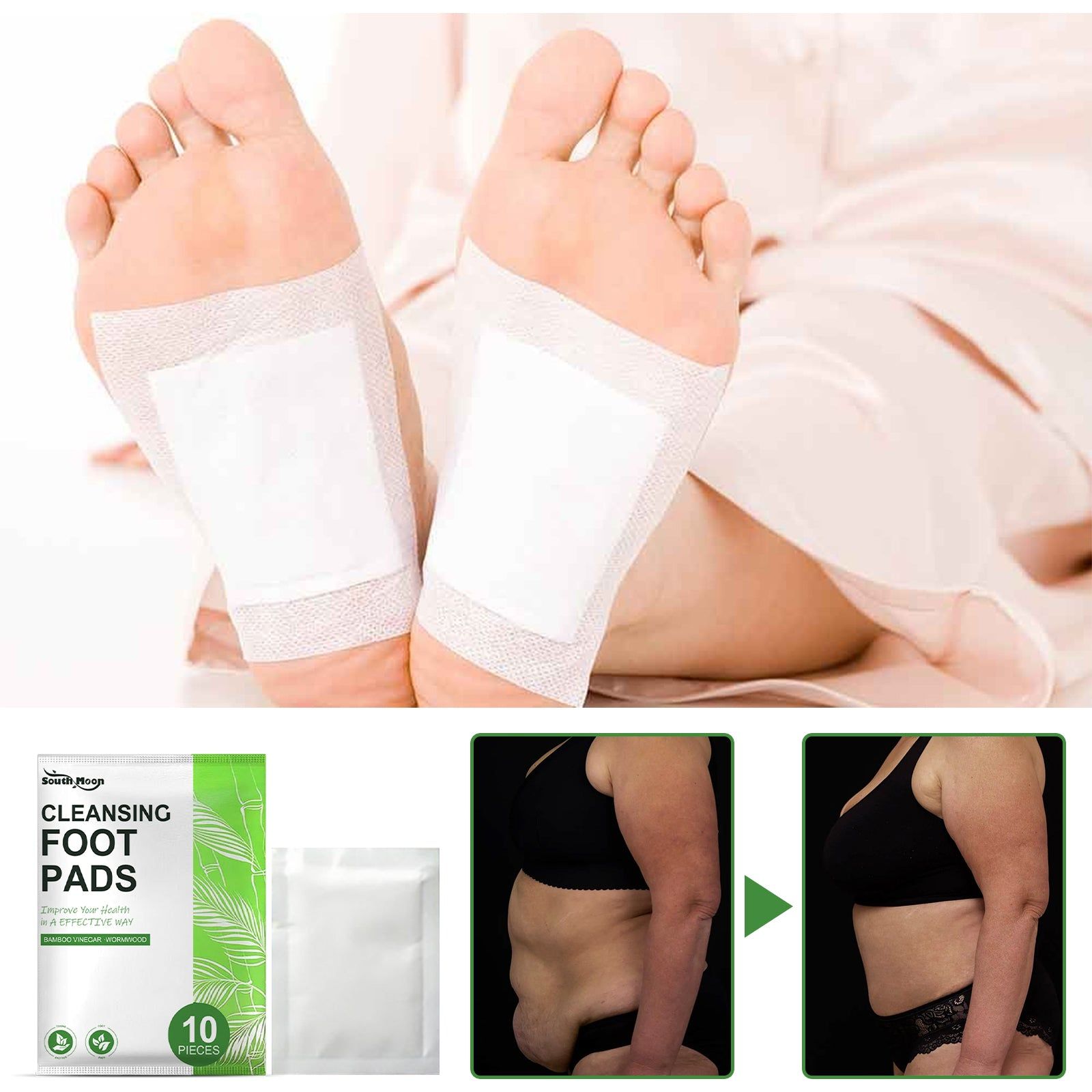 Deep Detox Foot Patches for Foot Care, Relax, Moisturize, Slim, Repair, 30pcs ,30pcs