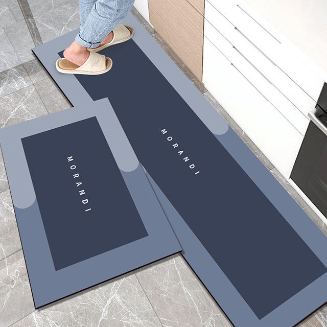 2 Pcs/Set Long Kitchen Waterproof Mats (50x180cm & 50x80cm) - Anti-Slip, Durable Floor Protector