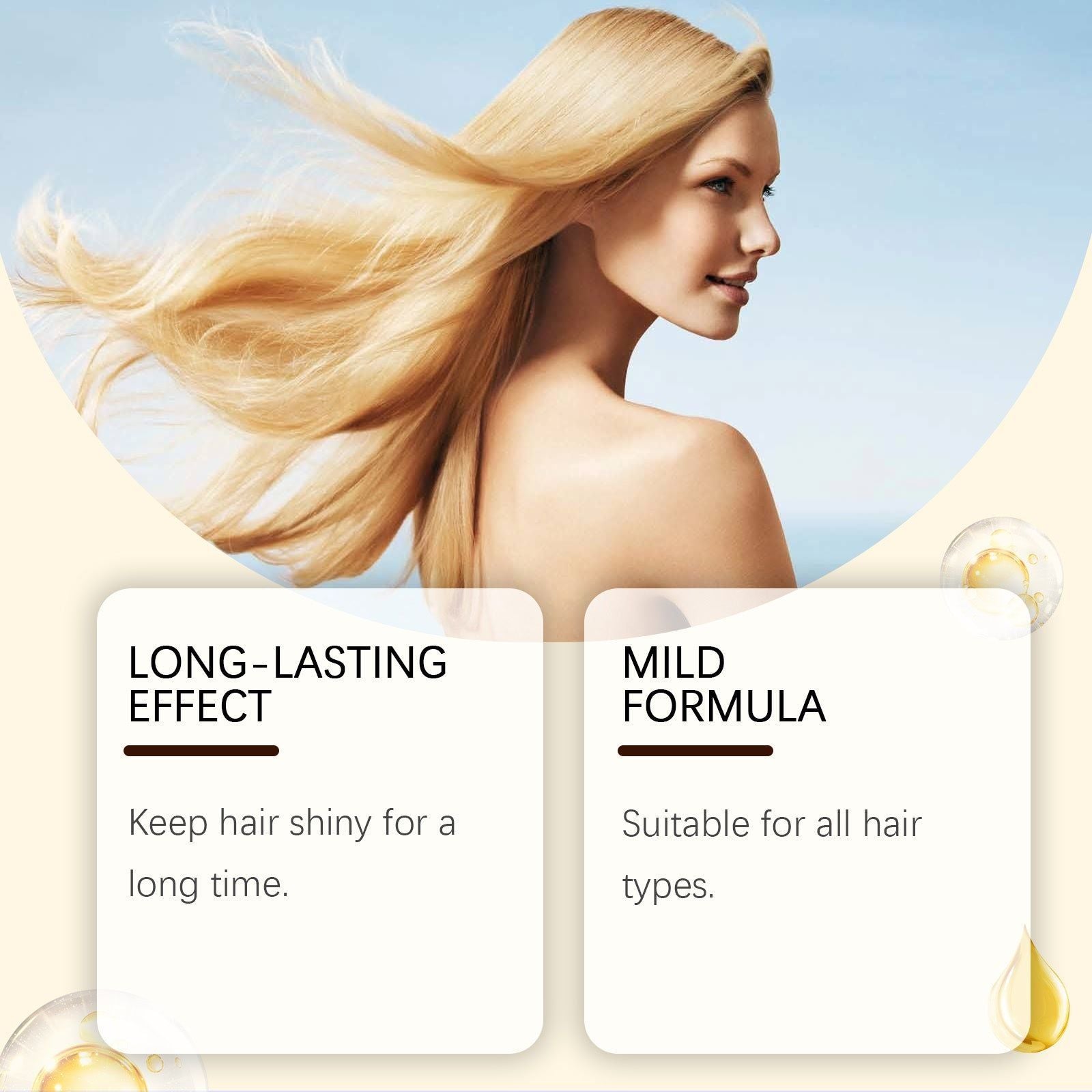 Collagen Hair Care Oil, Deep Nourishing Repair, Frizz Control, Hair Elasticity ,50ml
