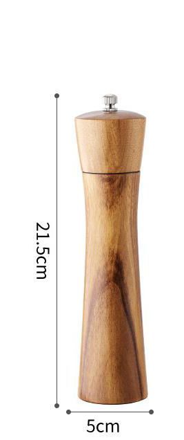 Pepper Grinder Wooden Manual Adjustable Salt Pepper Grinder Mill For Kitchen