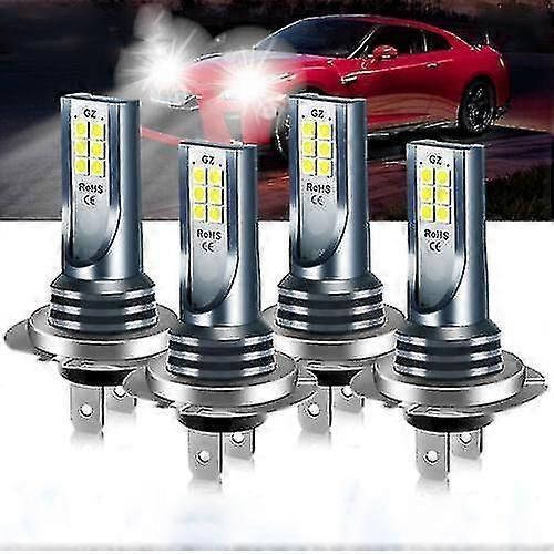 4x H7 Led Headlight Bulb Kit High Low Beam 220w 60000lm Super Bright 6000k White zxin