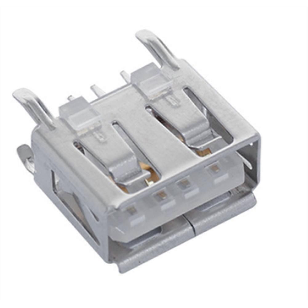 50pcs Laptop Motherboard Micro-2.0 USB 4pin DC White A Type Cabriole Leg 180 Degree Female Connector Socket Jack Plug