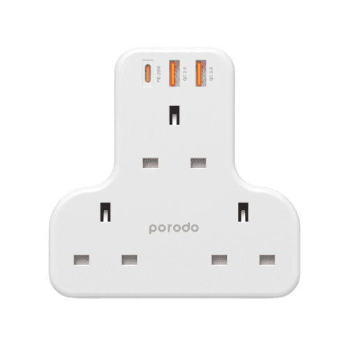 Porodo QC3.0 Multi-Socket 3AC 4USB PD