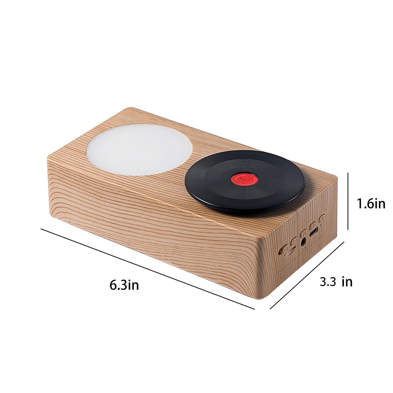 Bluetooth Speaker Retro Record Player Wireless Night Light Creative Gift