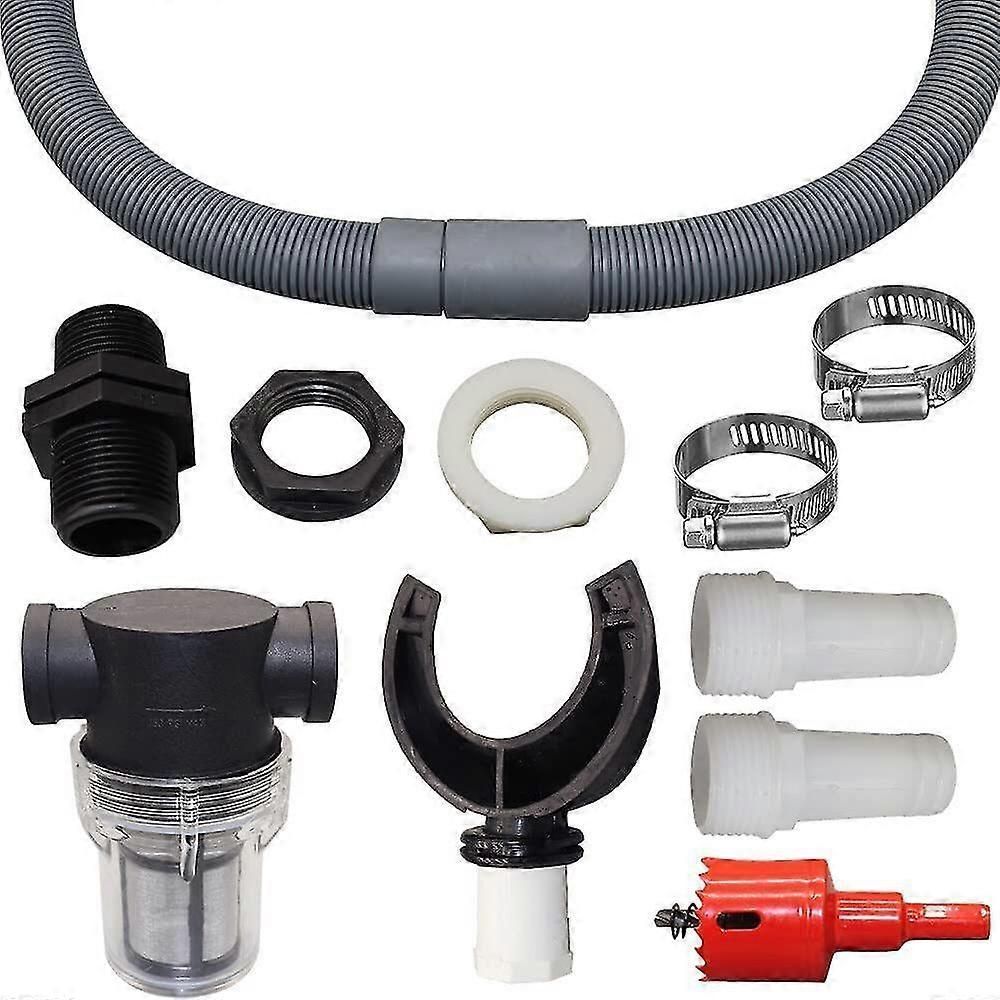Rain Collector With Flex Hose, Water Collector Sets, Rainwater Collection Diverter, Connection, Rubber Hose Connection For Rainwater Collector
