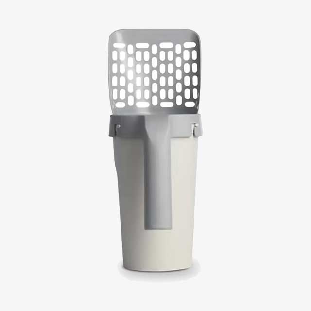 Grey Self-Cleaning Cat Litter Scoop – Effortless, Hygienic Litter Management Tool