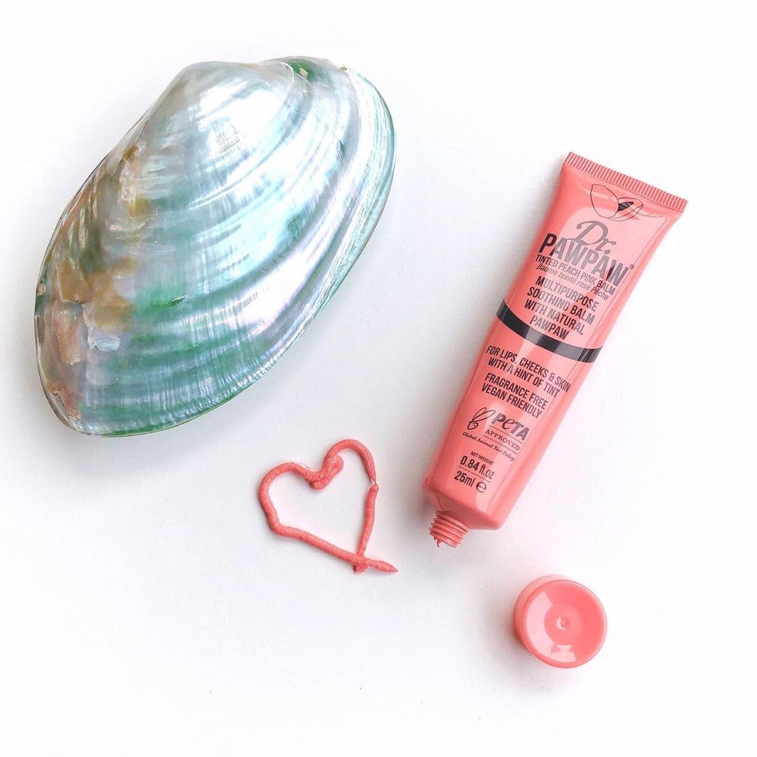 Dr. Pawpaw Tinted Peach Pink Balm - Multi-purpose Balm, Pawpaw Lip Balm, Lip Balm, Tinted Balm, Skin Highlighter, Smooth Skin, Cracked Lips, Vegan Beauty, Ethical Beauty, 25ml