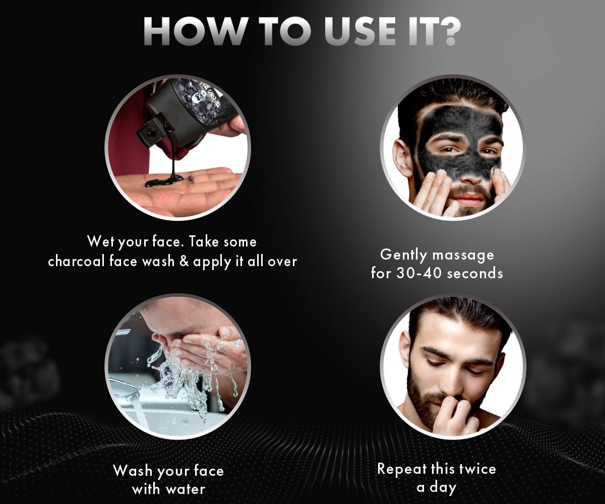 Urban Gabru Activated Charcoal Face Wash for Men 120 gm