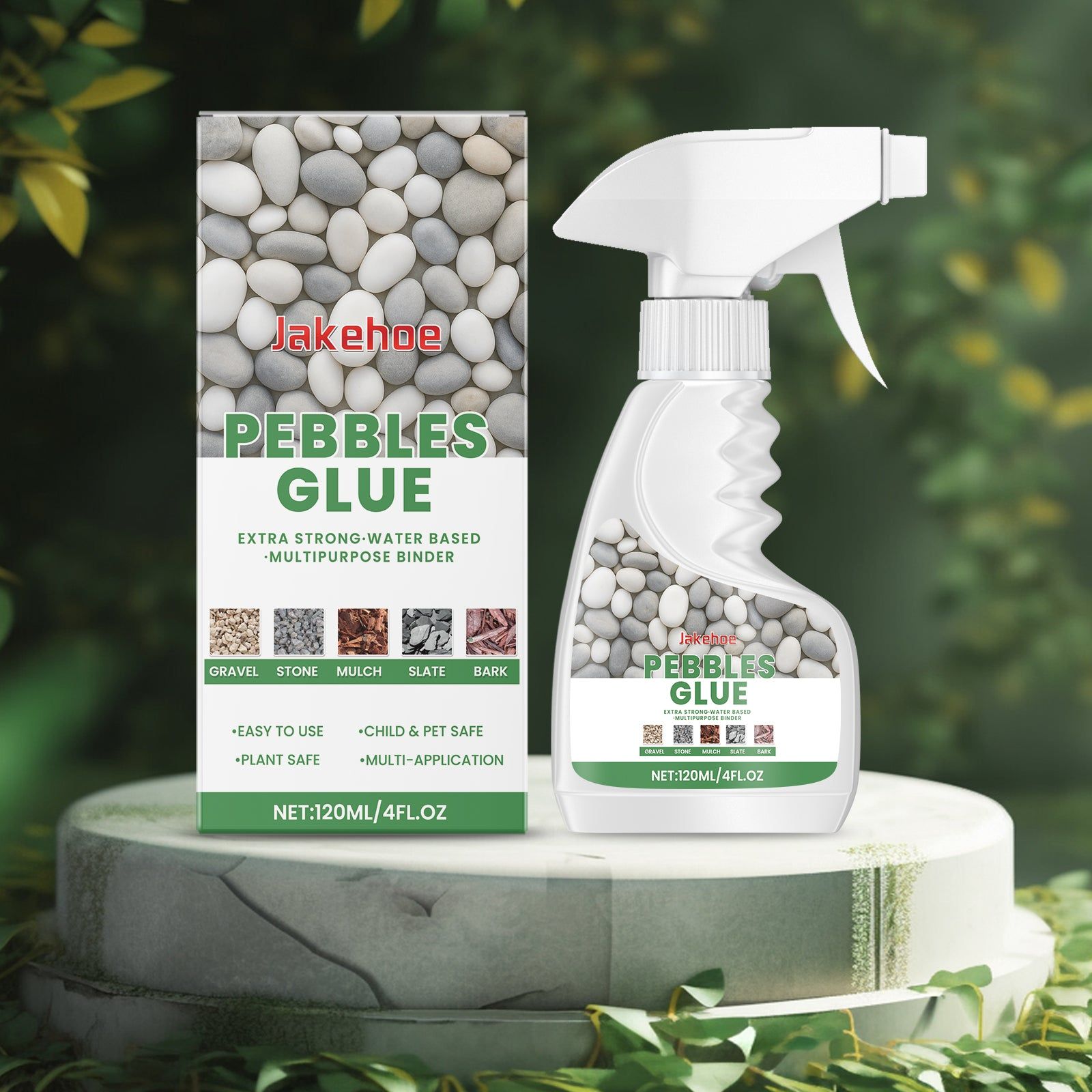 Premium Pebble Adhesive, Waterproof, Frost-Resistant Binding Agent for Stone, Tile, and Outdoor Decor ,120ml