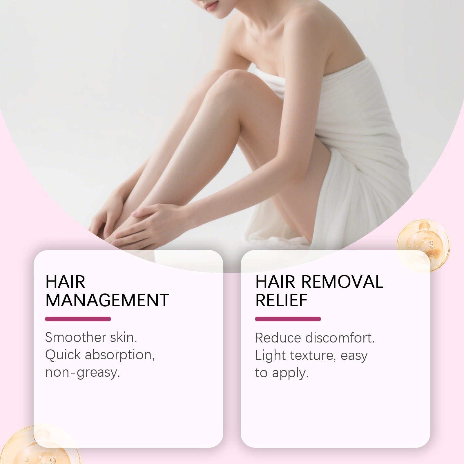 Body Care Essential Oil, Gentle Hair Removal, Moisturizes, Nourishes, Daily Skin Protection ,60ml