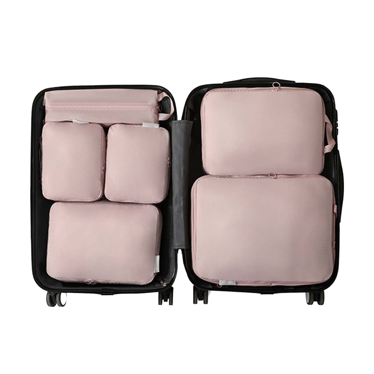 6pcs Compressed Travel Packing Cubes Set Clothing Luggage Storage Bag Suitcase Organizer