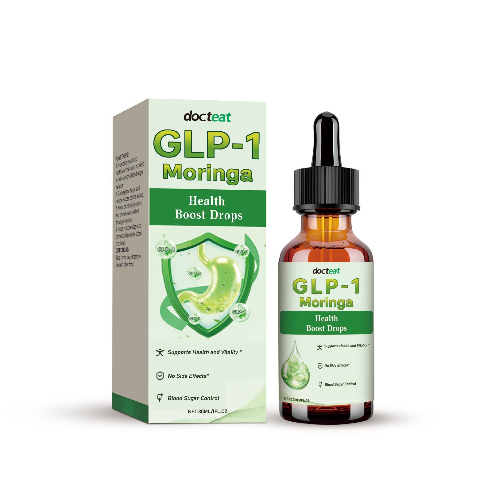 Boost Body Care with Moringa GLP-1 Drops, Fat Burn, Digestive Health ,30ml