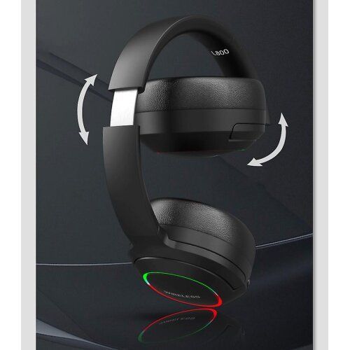 Led Wireless Headphones Stereo Low Latency Gaming Earphones With Microphone