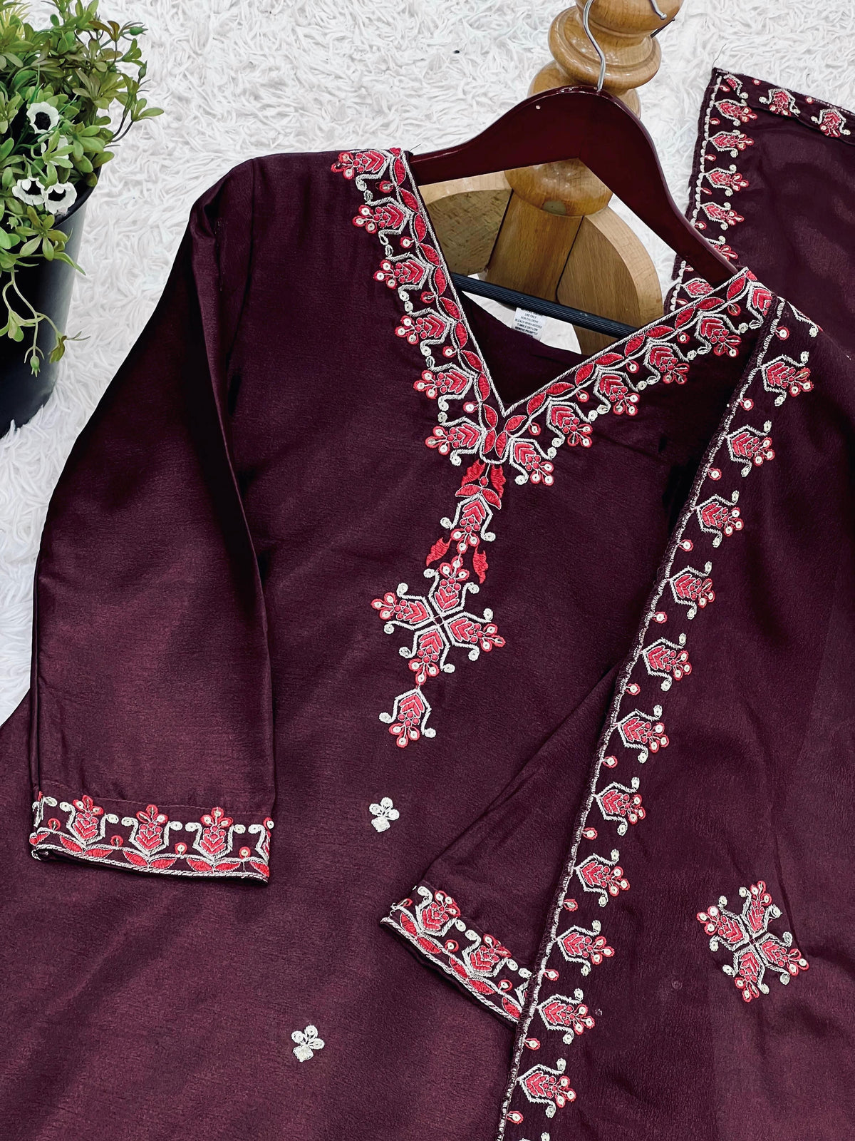 Fab Zone Women’s Designer Party Wear Look Top-Bottom And Beautiful Dupatta