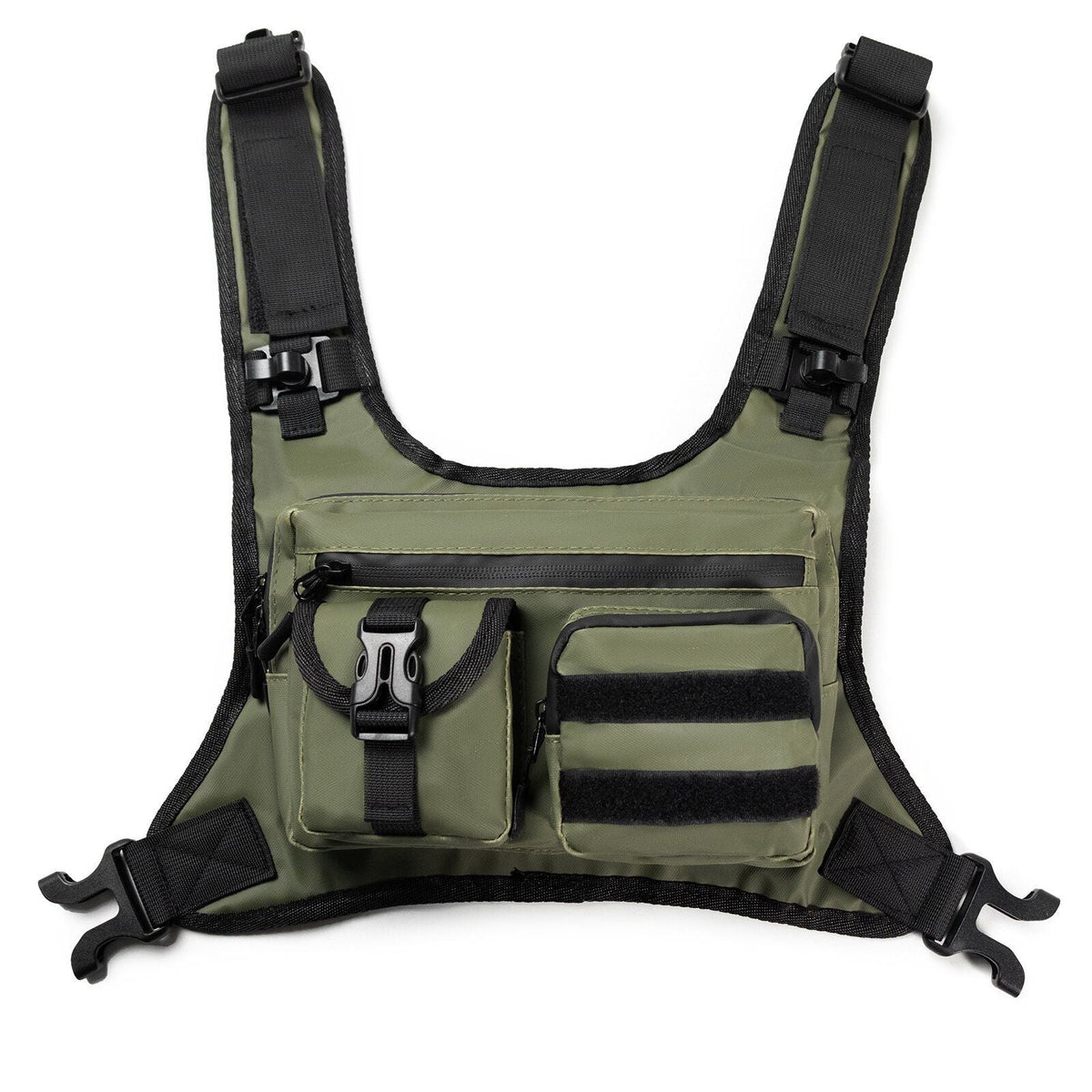 Men Chest Rig Bag Breathable Chest Pouch for Traveling Walking Cycling