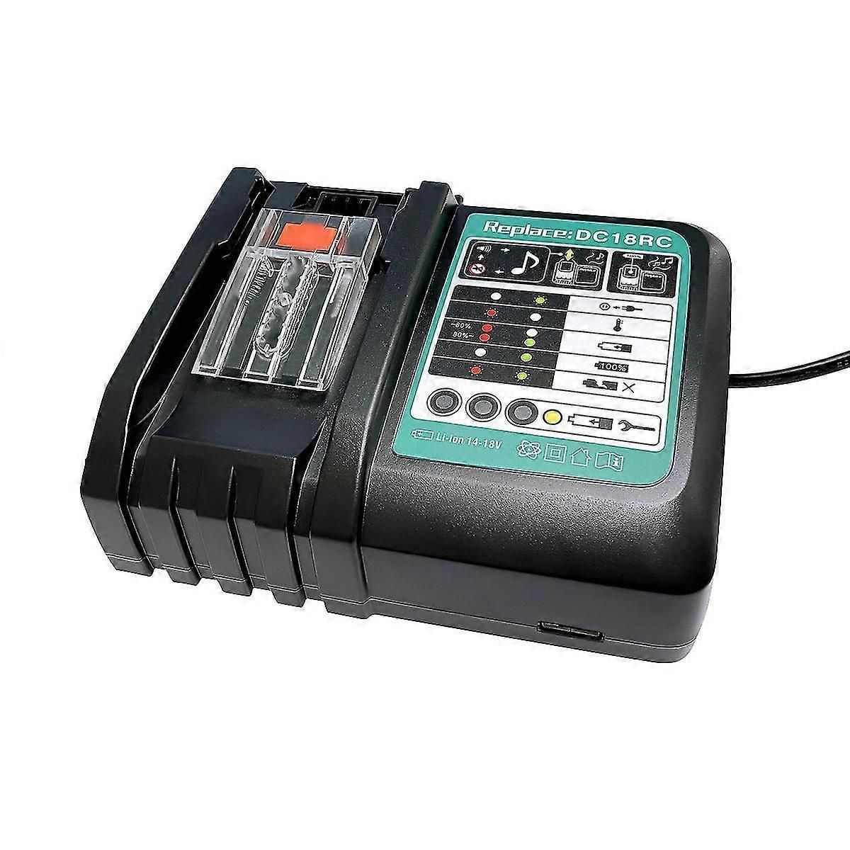Replacement 14.4v-18v 5.0ah Akku Charger For Makita Grass Trimmer Dur181z Hedge Trimmer Eu Plug Dc18rc 3a (with Usb)_WYT