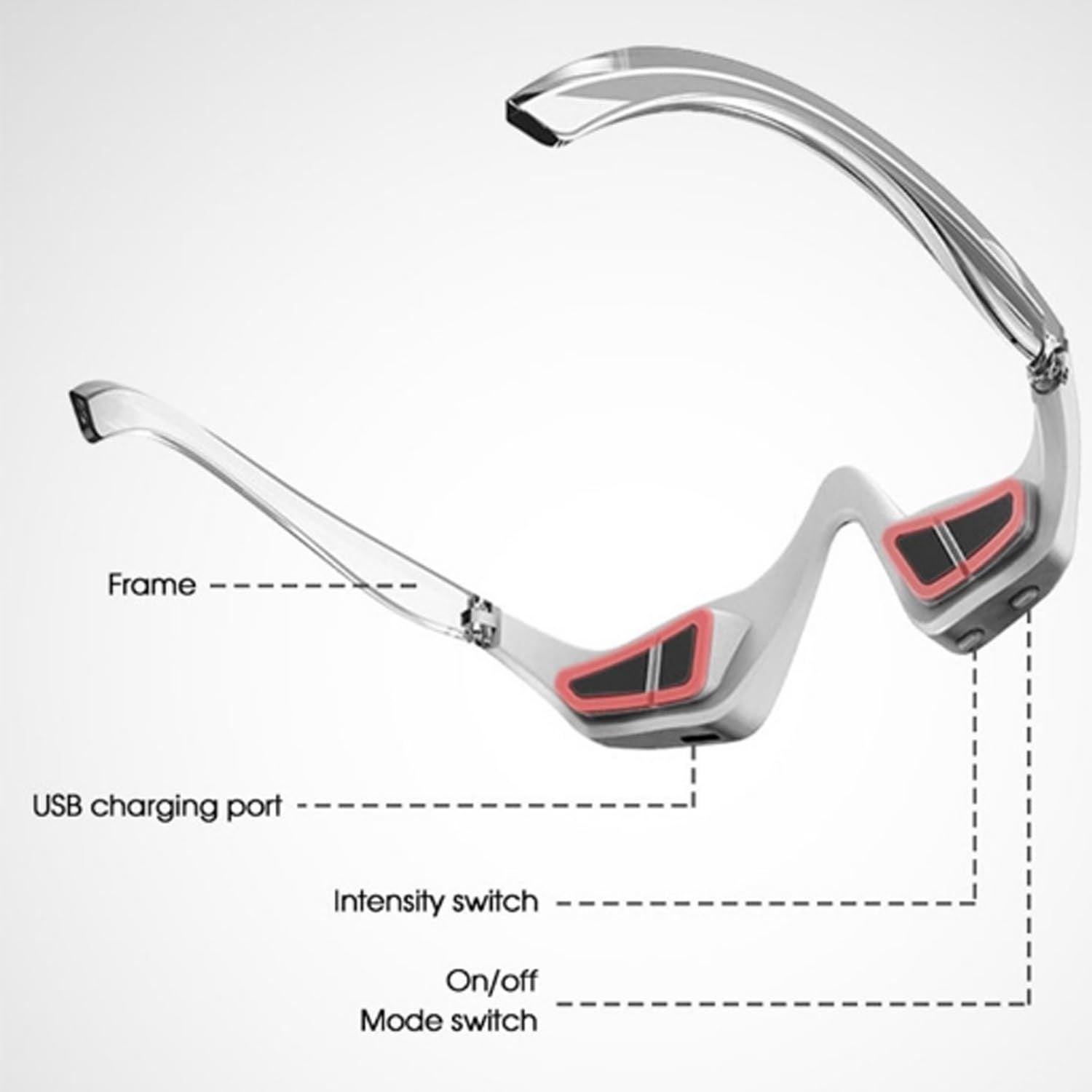 Heated Eye Wrinkle Massager Microcurrent Red Light Therapy for Puffiness Dark Circles