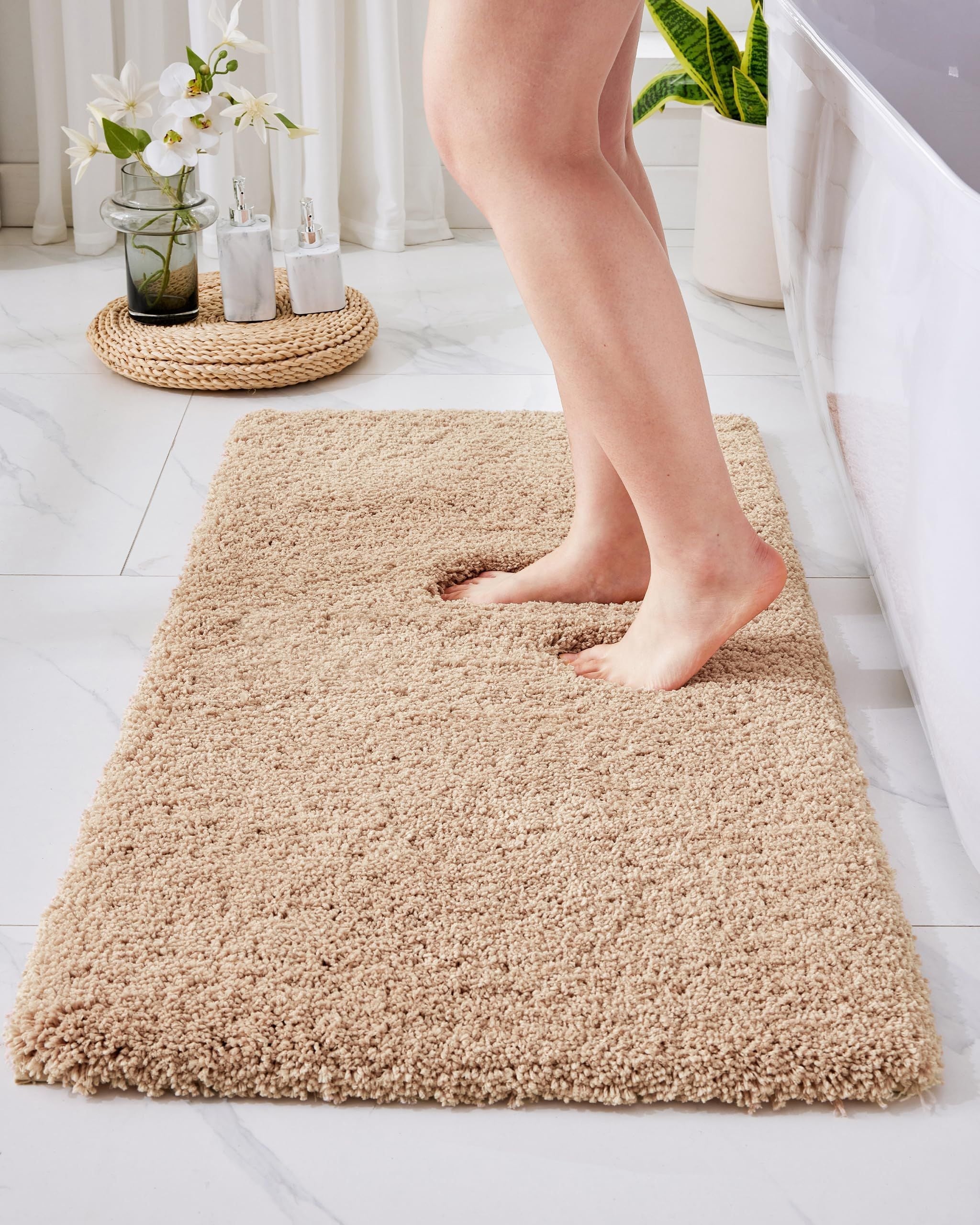 AIESY® Washable Plush Luxury Soft Shaggy Disolla Bath Mat
