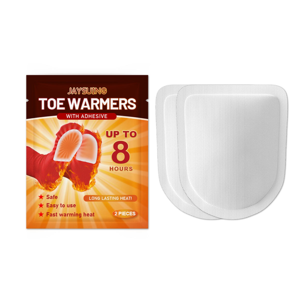 Stay Cozy with Plantar Warmth Foot Patches, Self-Heating, Portable, 6-8H Heat ,2pieces