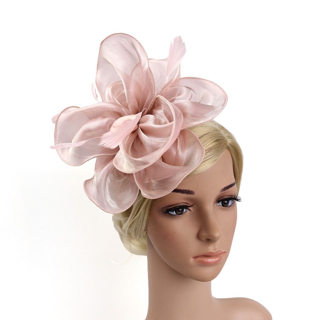 Women Vintage Fascinators Hats Headband With Clips Cocktail Tea Party Headwear For Girls Ladies