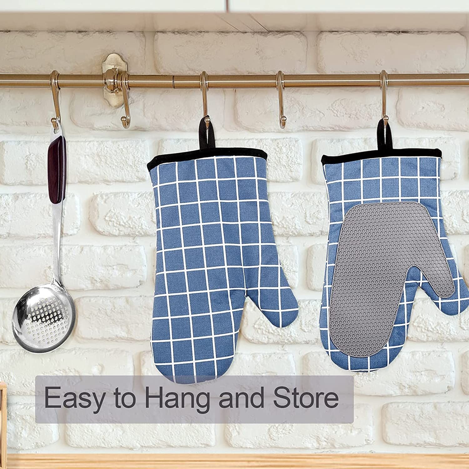 Oven Gloves Heat Resistant Mitts Silicone Kitchen Heat Insulating Gloves For Baking
