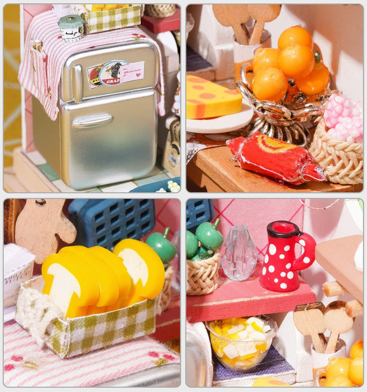 DIY Dollhouse Miniature Kit Mini House Assembly Toy Puzzle Wooden Craft Gifts