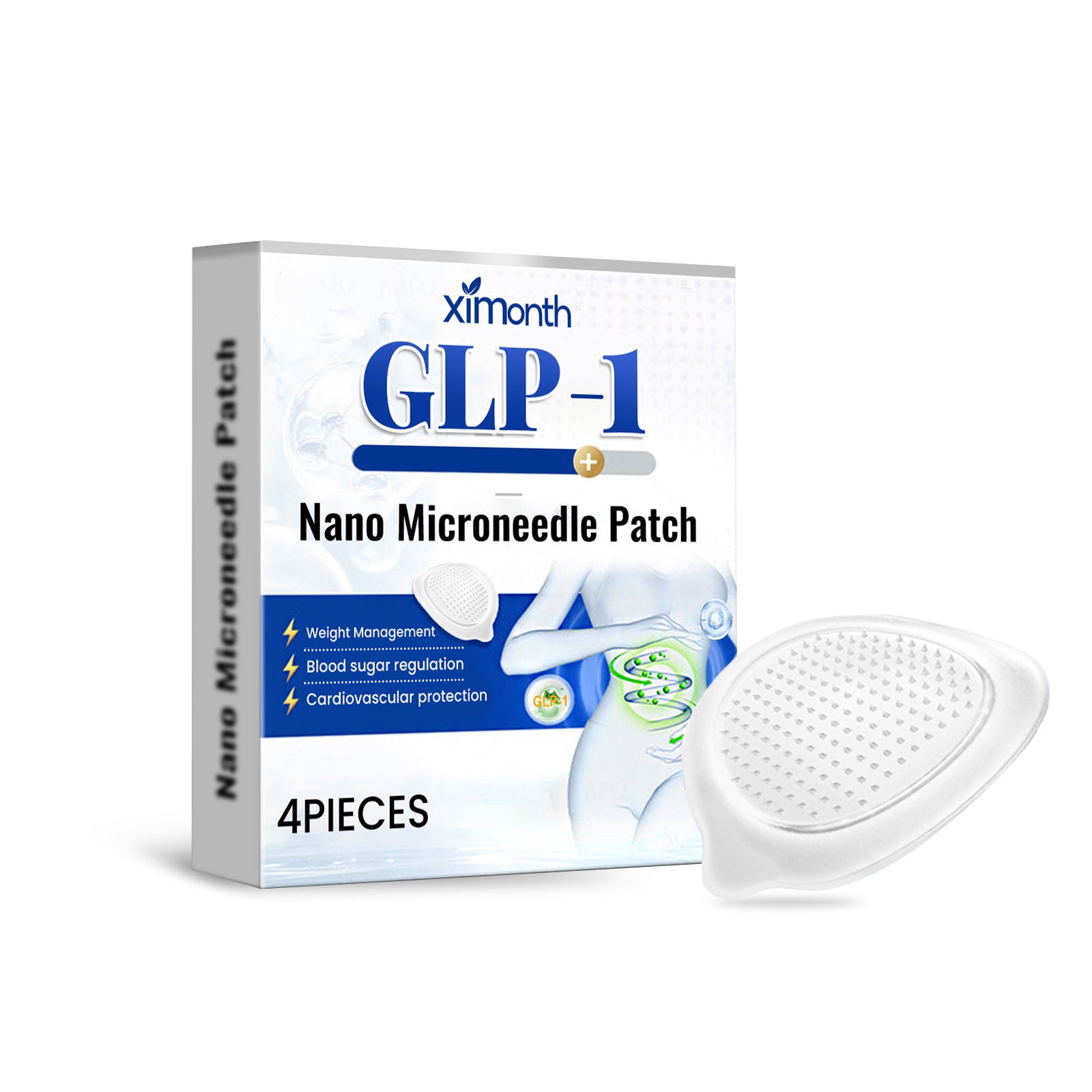 Body Care Patches, Fat Burner, Appetite Control, Slimming, Natural, Easy to Use ,4 pieces