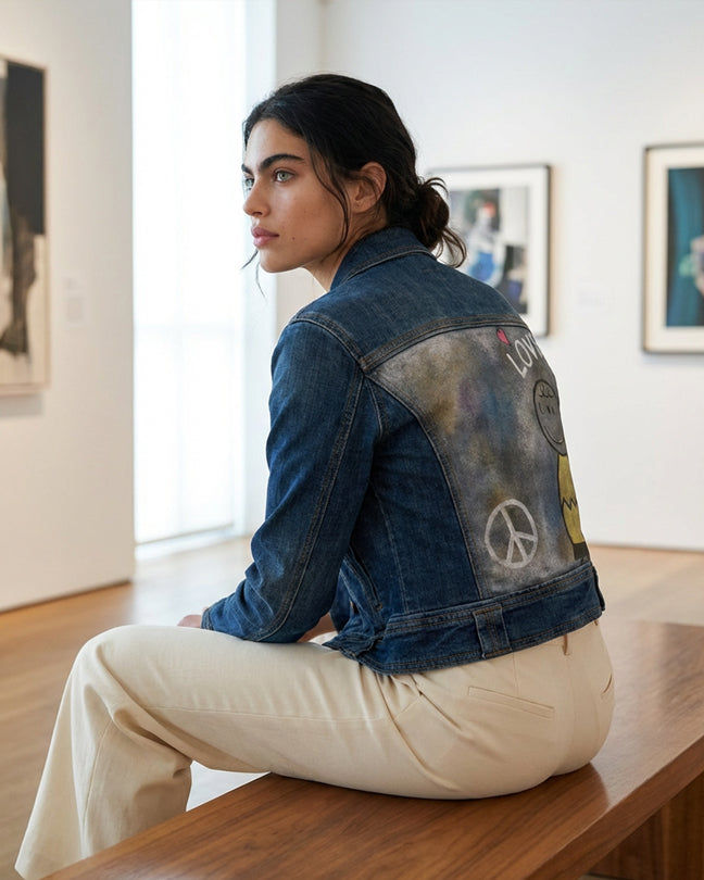 By Carmenzo peace and love jacket jeans