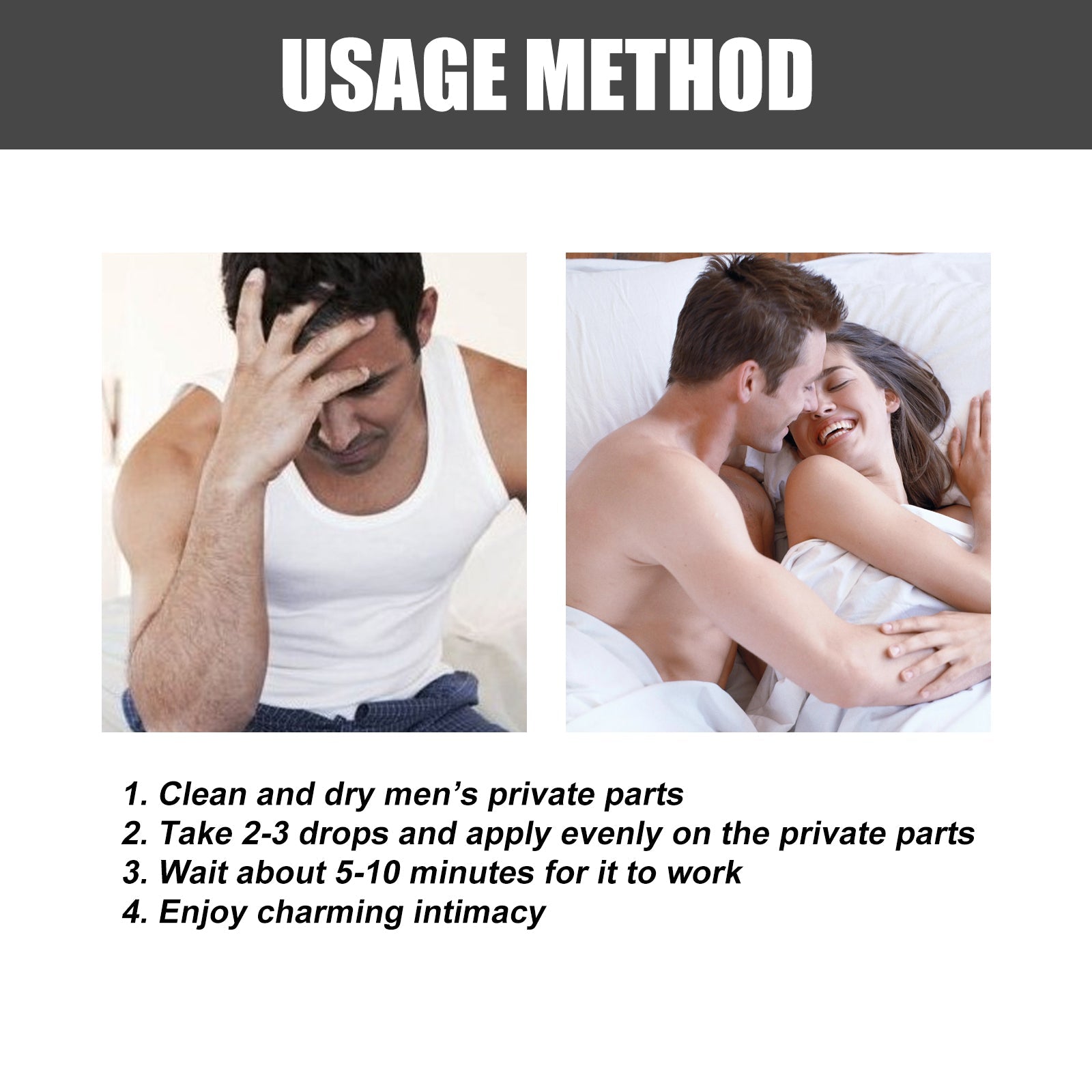 Revitalize Men's Body Care Essence, Boost Vitality, Enhance Passion, Stress Relief ,30ml