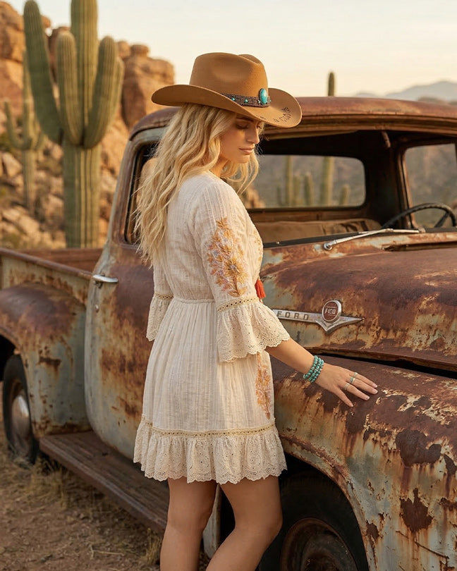 By Carmenzo Turquoise Majesty Hat