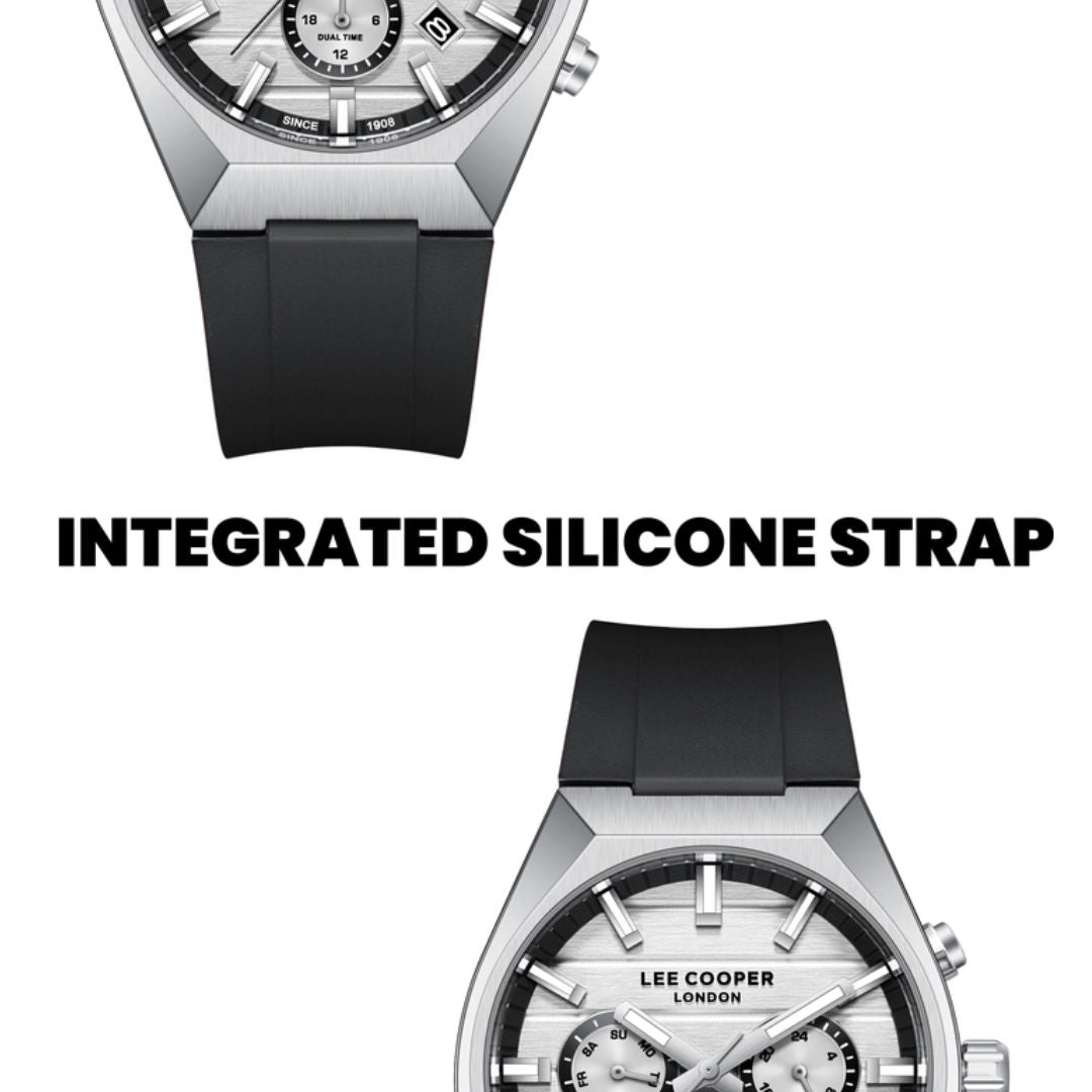 Lee Cooper Men's Multi Function Silicone Strap Watch, LC08388 Series