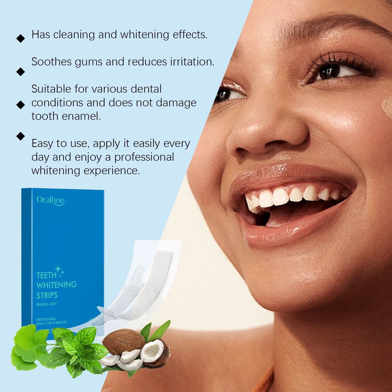 Brighten Your Smile with Gentle Dental Care, Teeth Whitening Strips for Sensitive Teeth ,7pieces