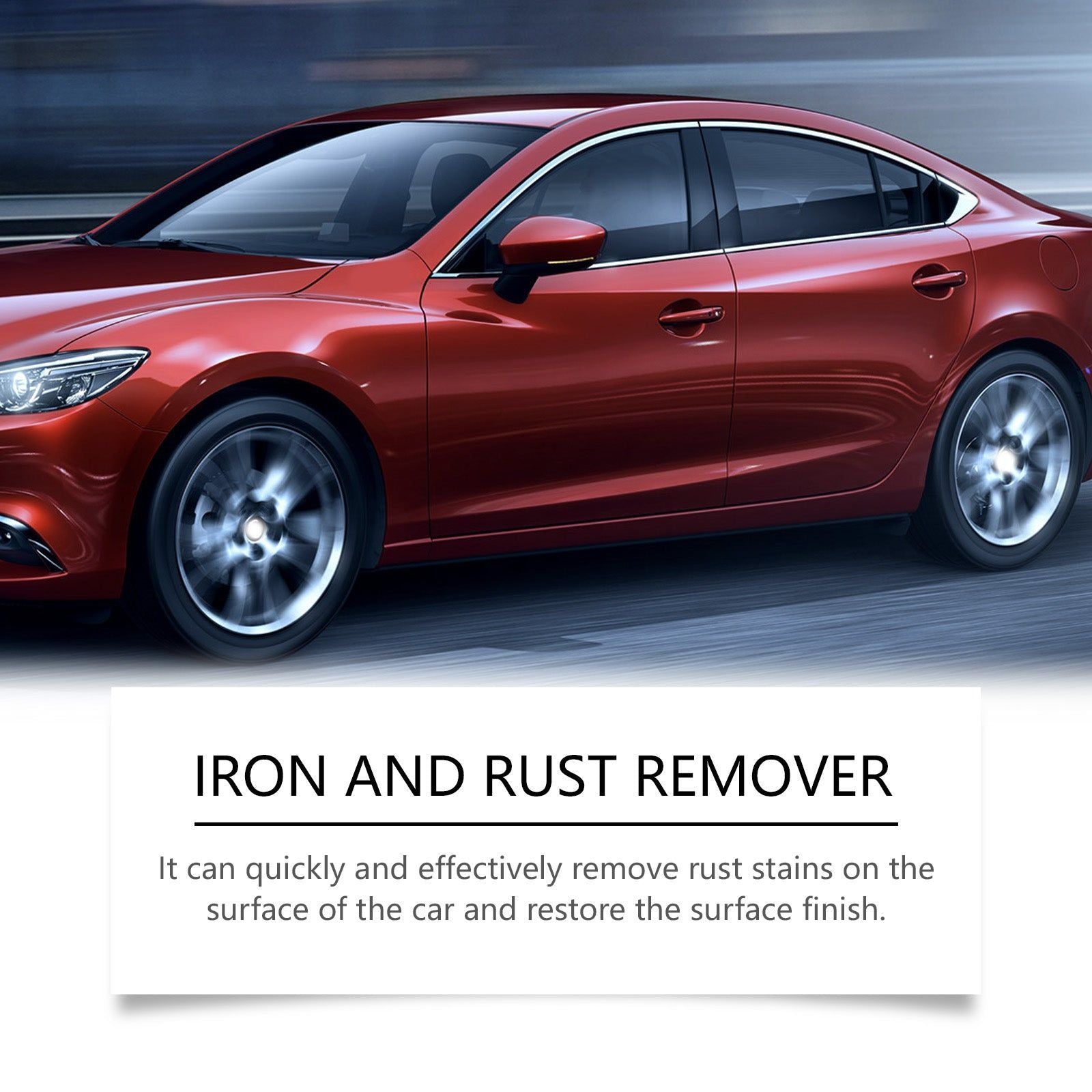 Car Rust Cleaner, Fast Car Cleaning Decontamination, Tire Rust Removal, Eco-Friendly Car Detailing ,120ml