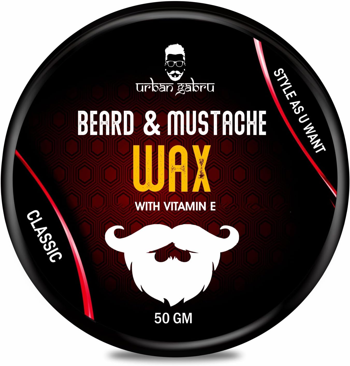 Urban Gabru Beard & Mustache Wax (50 gm) for Strong Hold